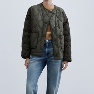 NWT ZARA QUILTED WATER REPELLENT JACKET ZW COLLECTION L 2969